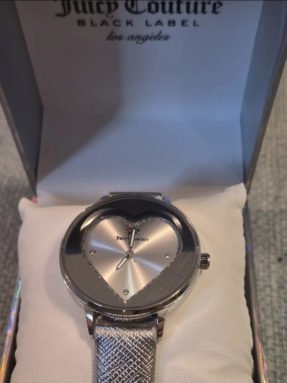 Juicy Couture Silver Heart Dial Women's Watch